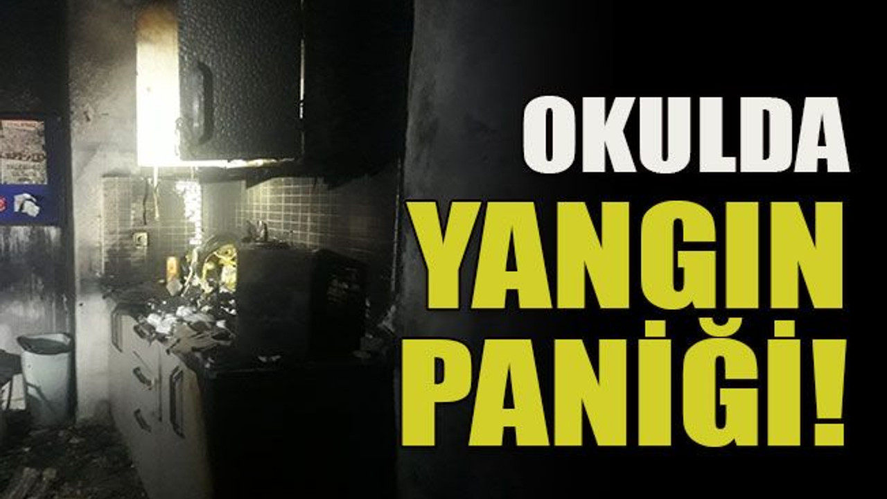 Okulda yangın paniği!