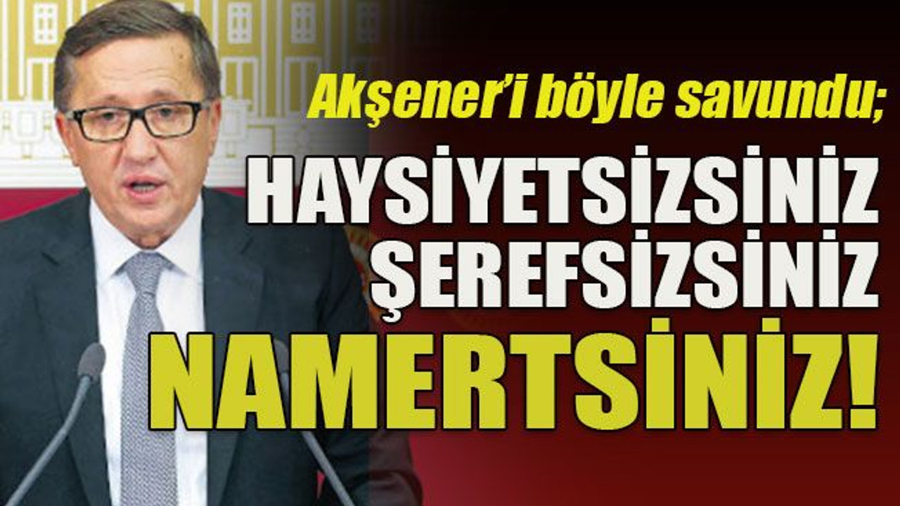 Akşener’i böyle savundu; Haysiyetsizsiniz şerefsizsiniz namertsiniz!