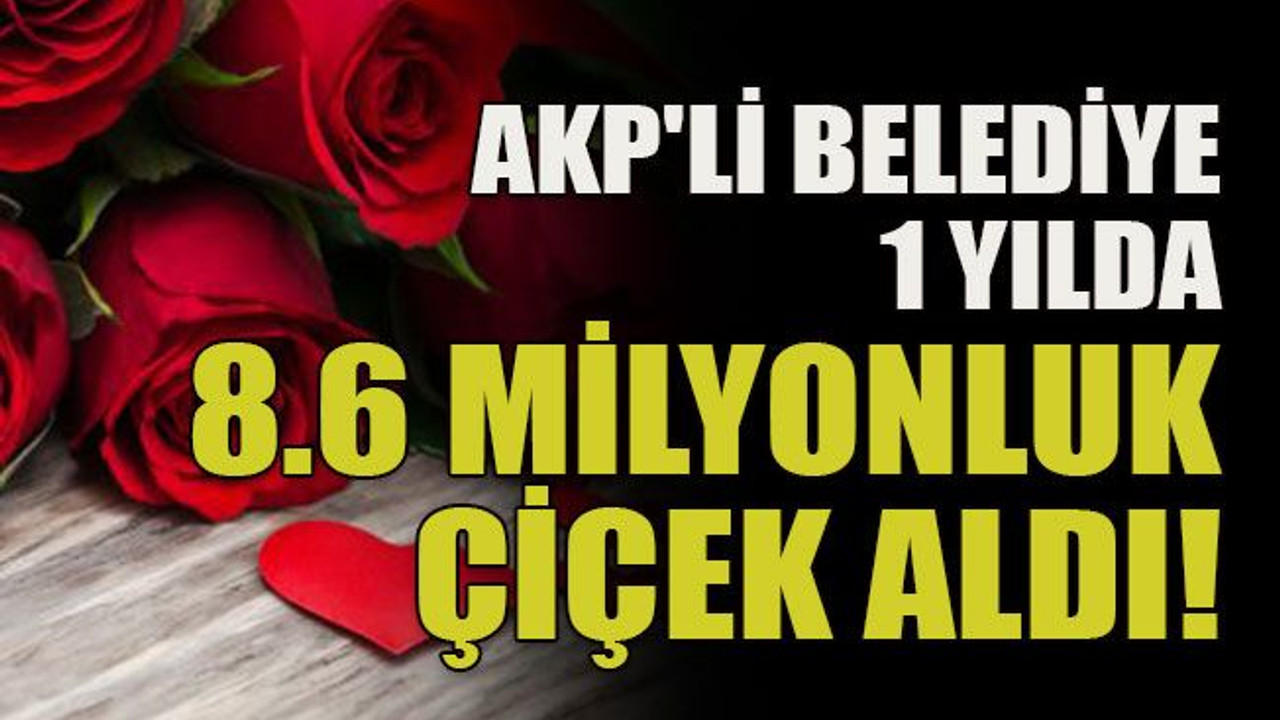 AKP'li belediye 1 yılda 8.6 milyonluk çiçek aldı!