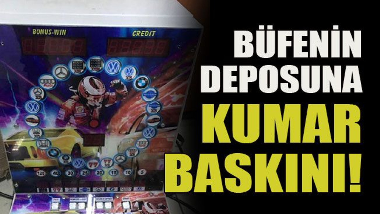 Büfenin deposuna kumar baskını!