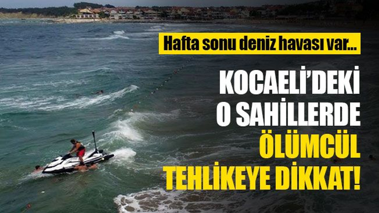 Kocaeli’deki o sahillerde ölümcül tehlike!