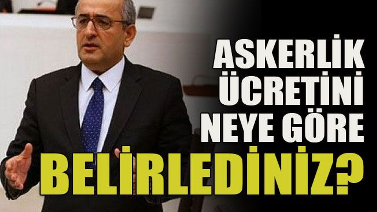Askerlik ücretini neye göre belirlediniz?