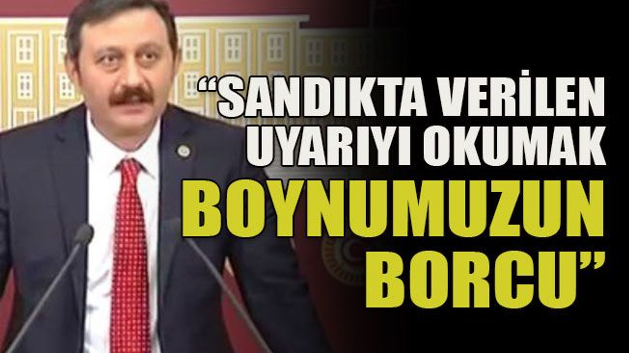 Sandıkta verilen uyarıyı okumak boynumuzun borcu