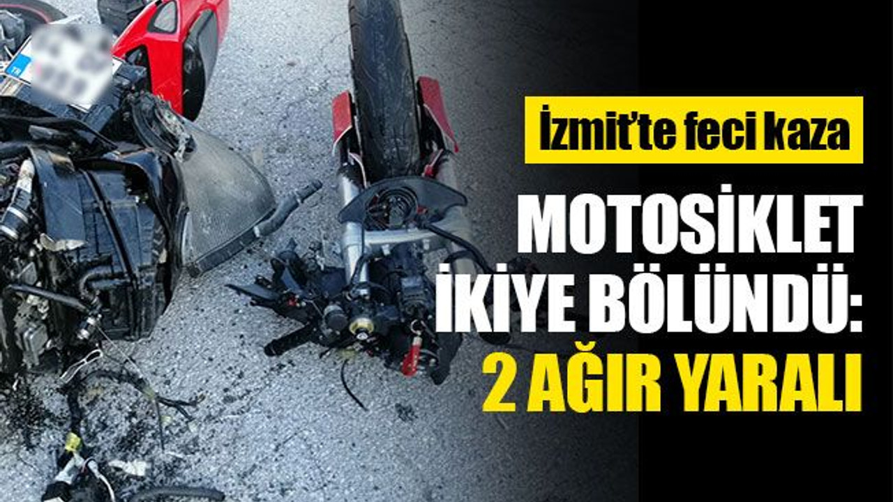 Motosiklet ikiye bölündü: 2 ağır yaralı
