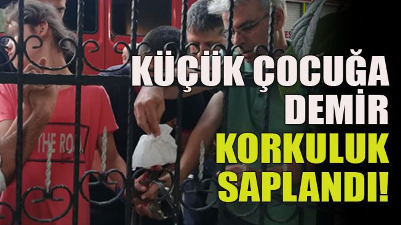 Küçük çocuğa demir korkuluk saplandı!