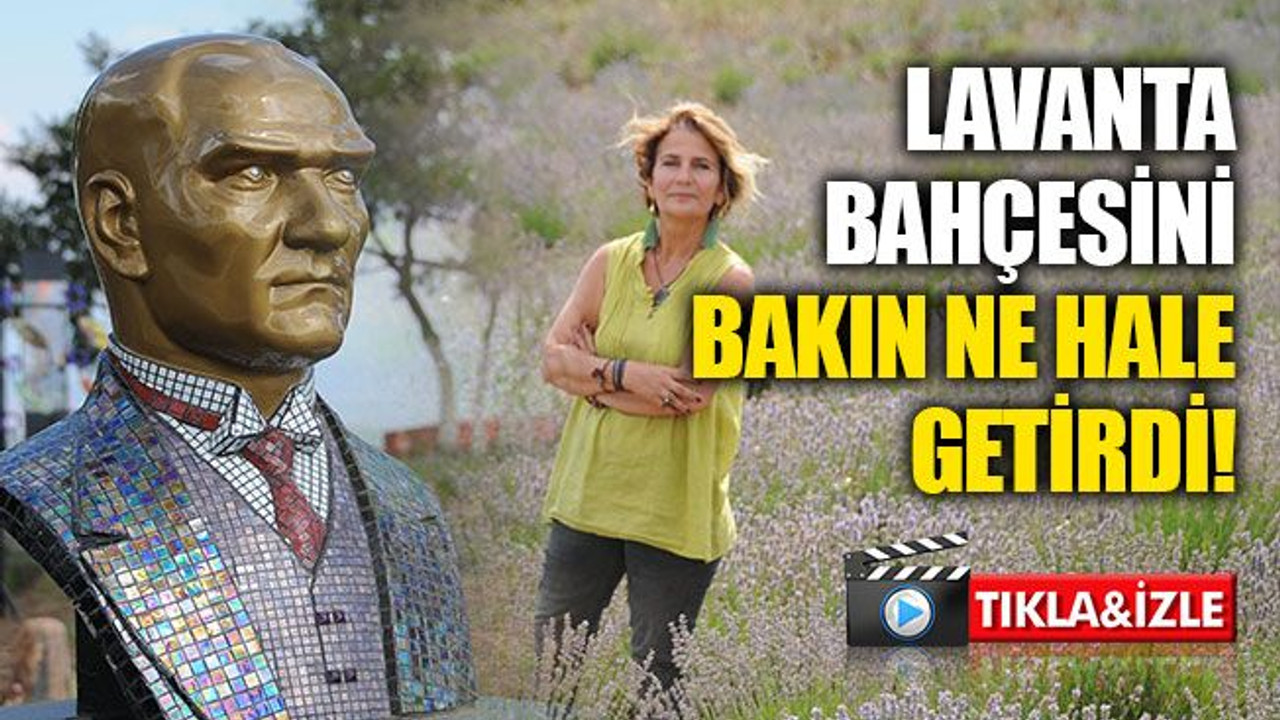 Kocaeli'de lavanta bahçesini sanat eserleriyle buluşturdu!