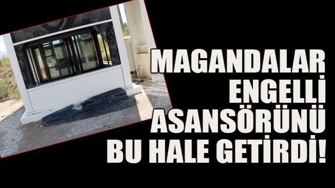 Magandalar engelli asansörünü bu hale getirdi!