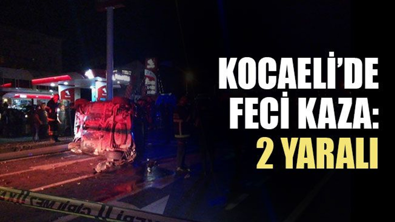 Otobüsün çarptığı otomobil takla atarak karşı şeride geçti: 2 yaralı