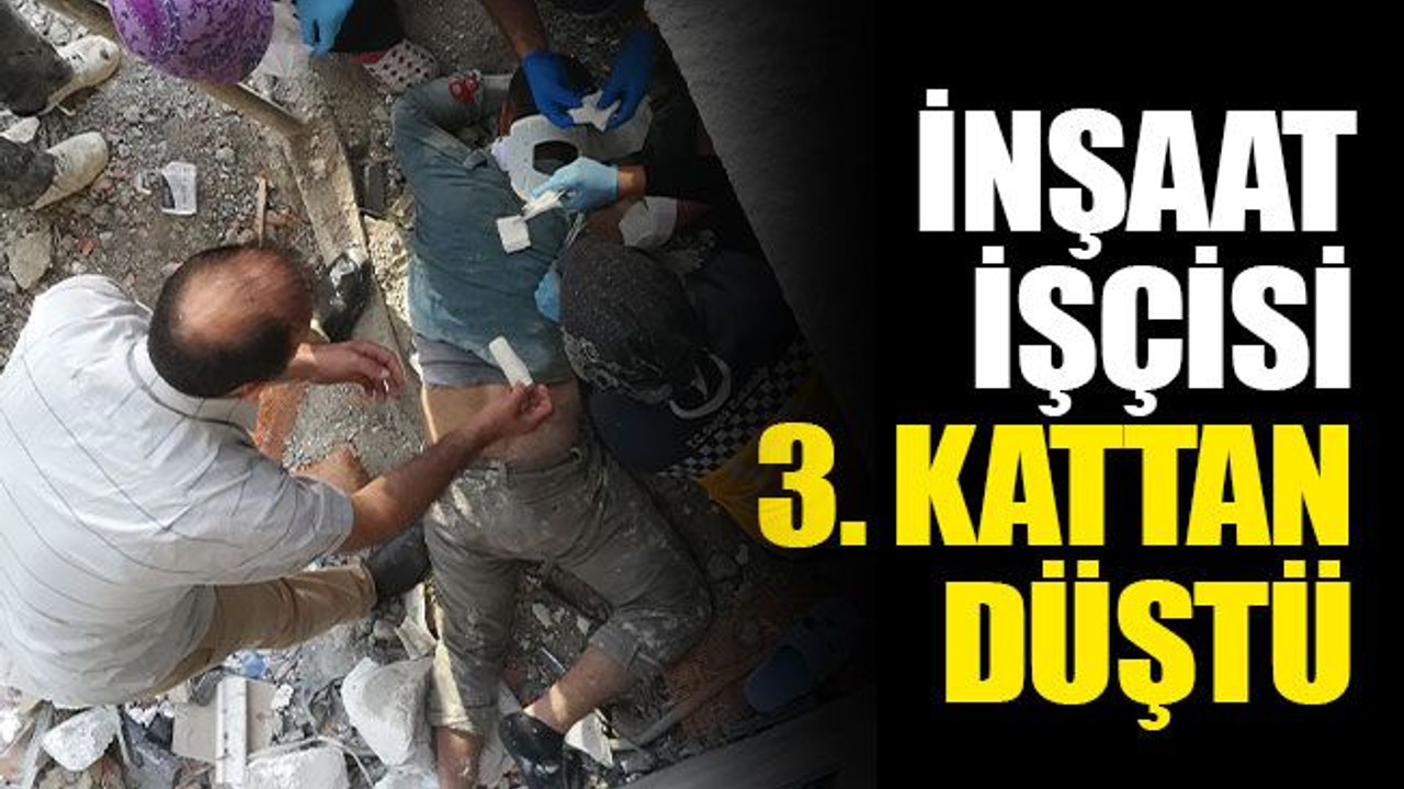 Kocaeli'de inşaat işçisi 3. kattan düştü