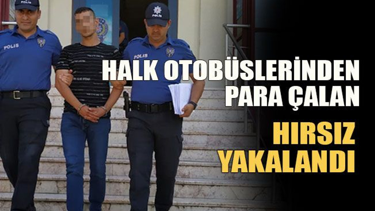 Halk otobüslerinden para çalan hırsız yakalandı