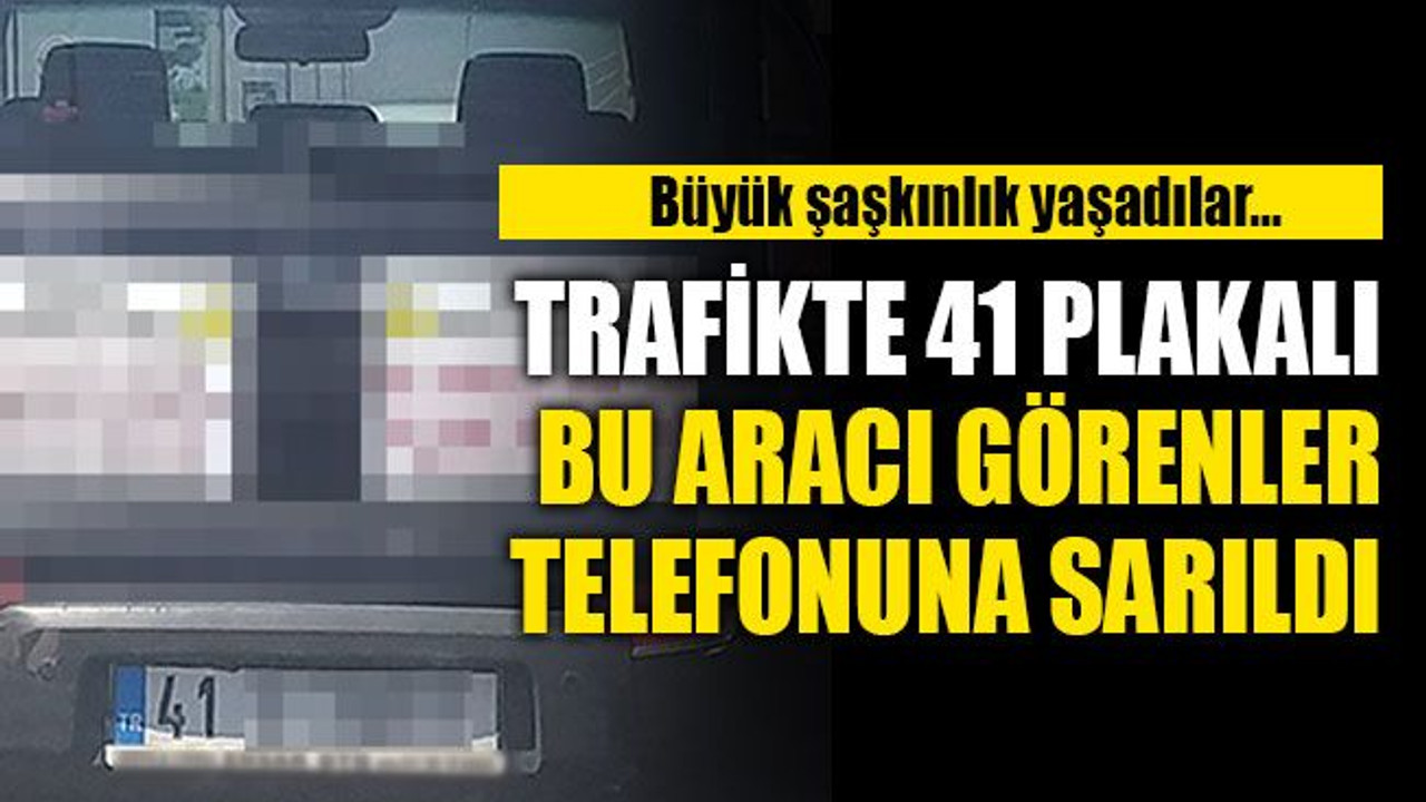 İstanbul'da 41 plakalı bu aracı görenler, şaşkına döndü