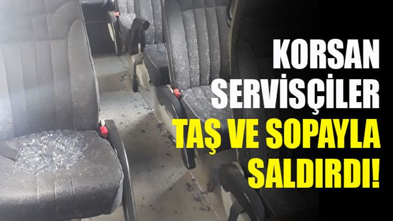 Kocaeli'de korsan servisçiler, taş ve sopayla saldırdı!