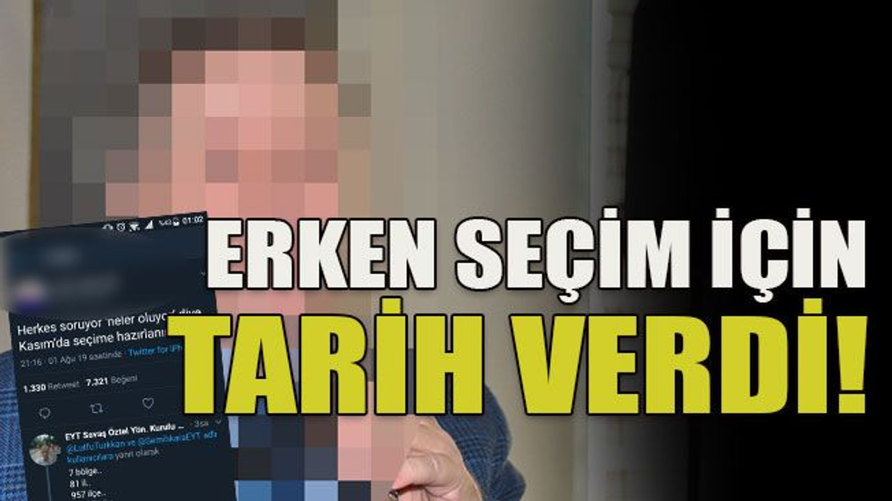 Erken seçim için tarih verdi!