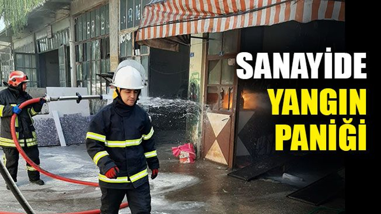 Sanayide yangın paniği... Tüp alev aldı!