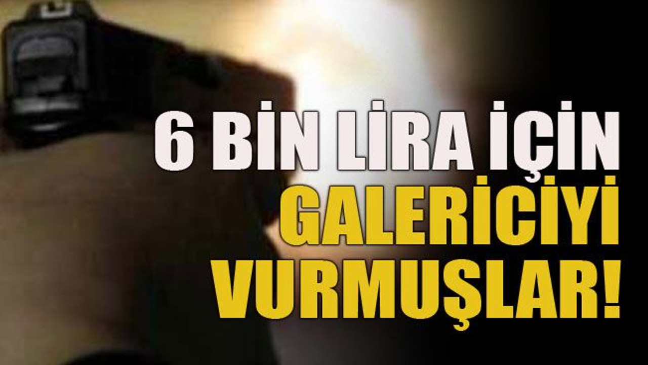 6 bin lira için galericiyi vurmuşlar!