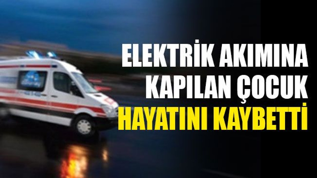Elektrik akımına kapılan Caner, hayatını kaybetti