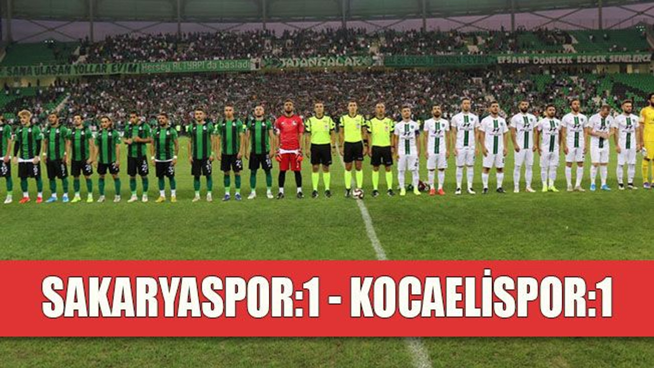 Kocaelispor Sakarya ile berabere kaldı