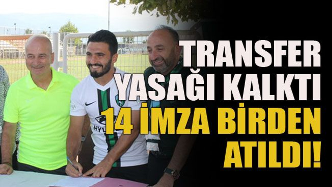 Transfer yasağı kalktı, 14 imza birden atıldı!