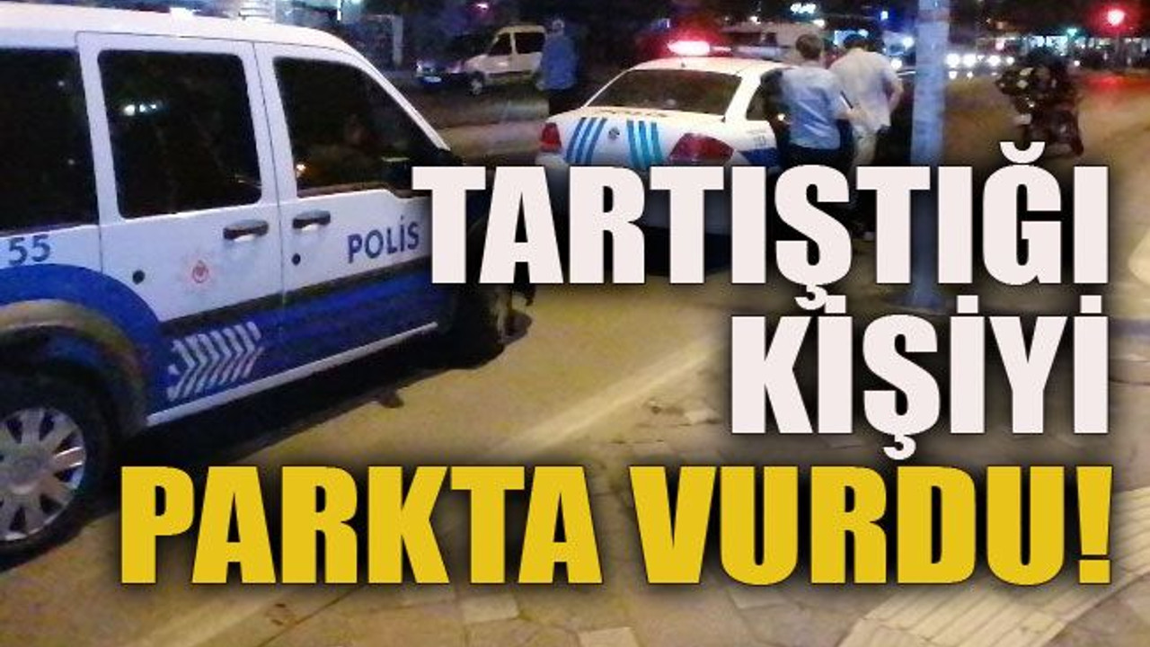 Tartıştığı kişiyi parkta vurdu!