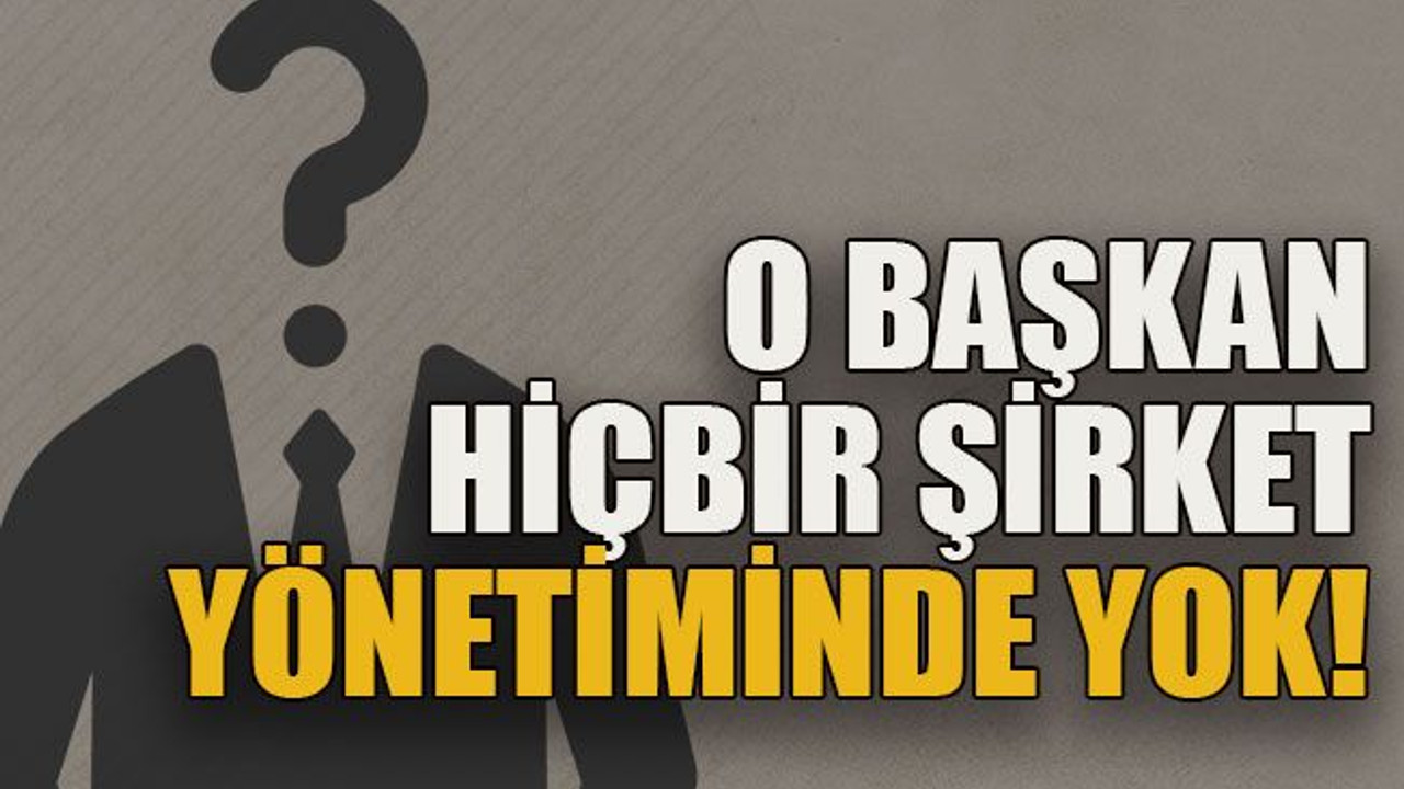 O başkan hiçbir şirket yönetiminde yok!