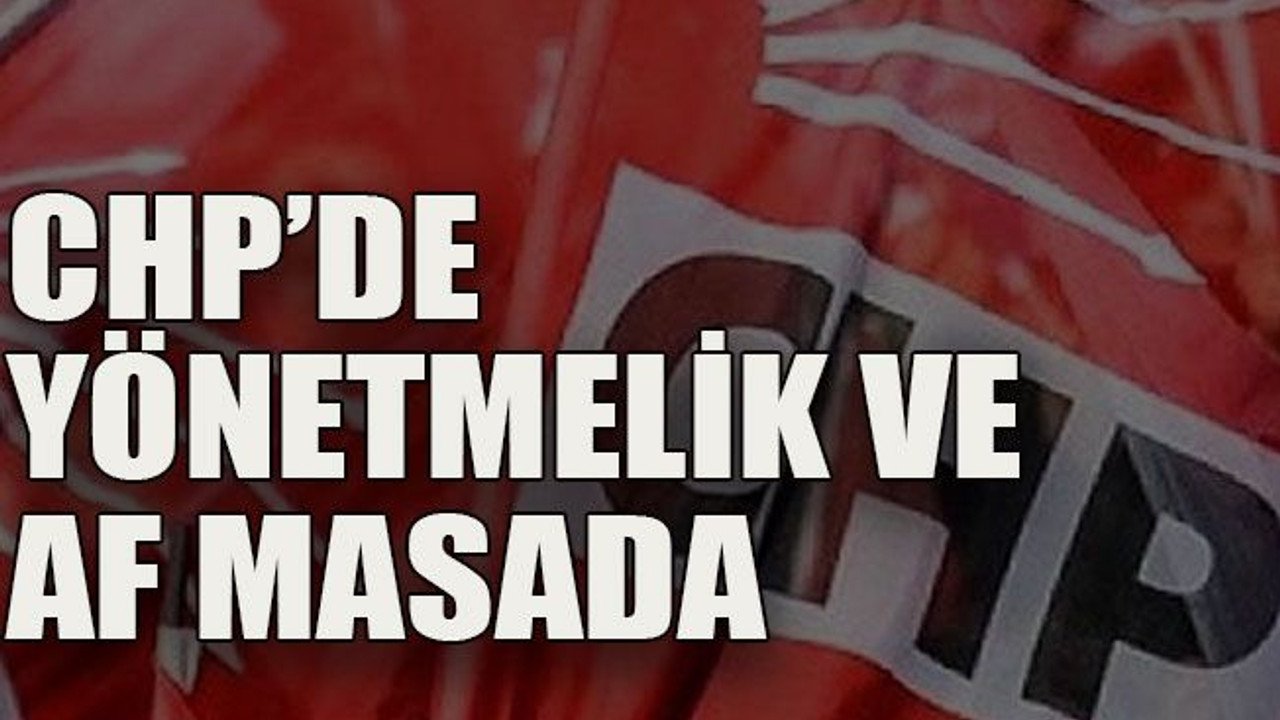 CHP’de yönetmelik ve af masada