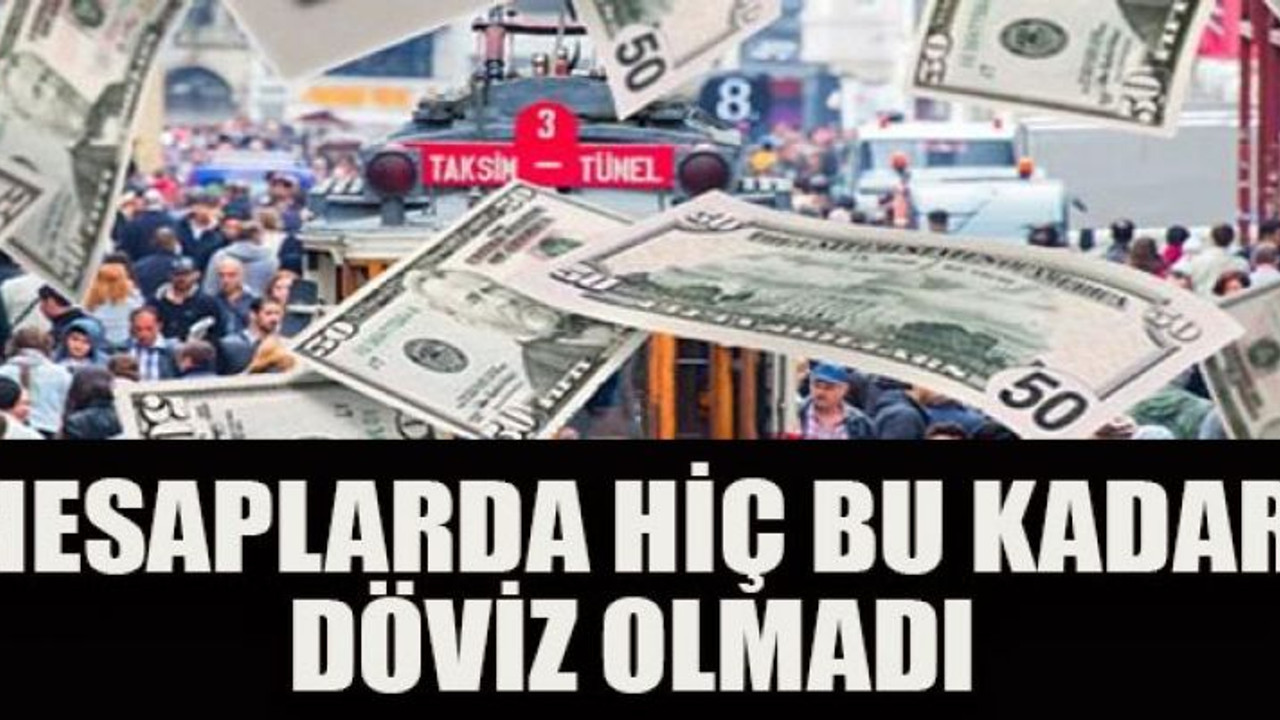 Hesaplarda hiç bu kadar döviz olmadı