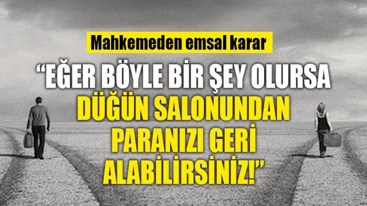 Mahkemeden düğün salonu ile ilgili emsal karar!