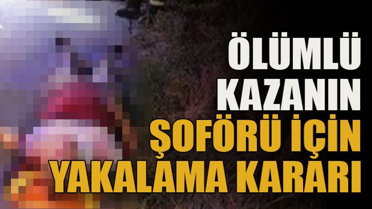 Ölümlü kazanın şoförü için yakalama kararı