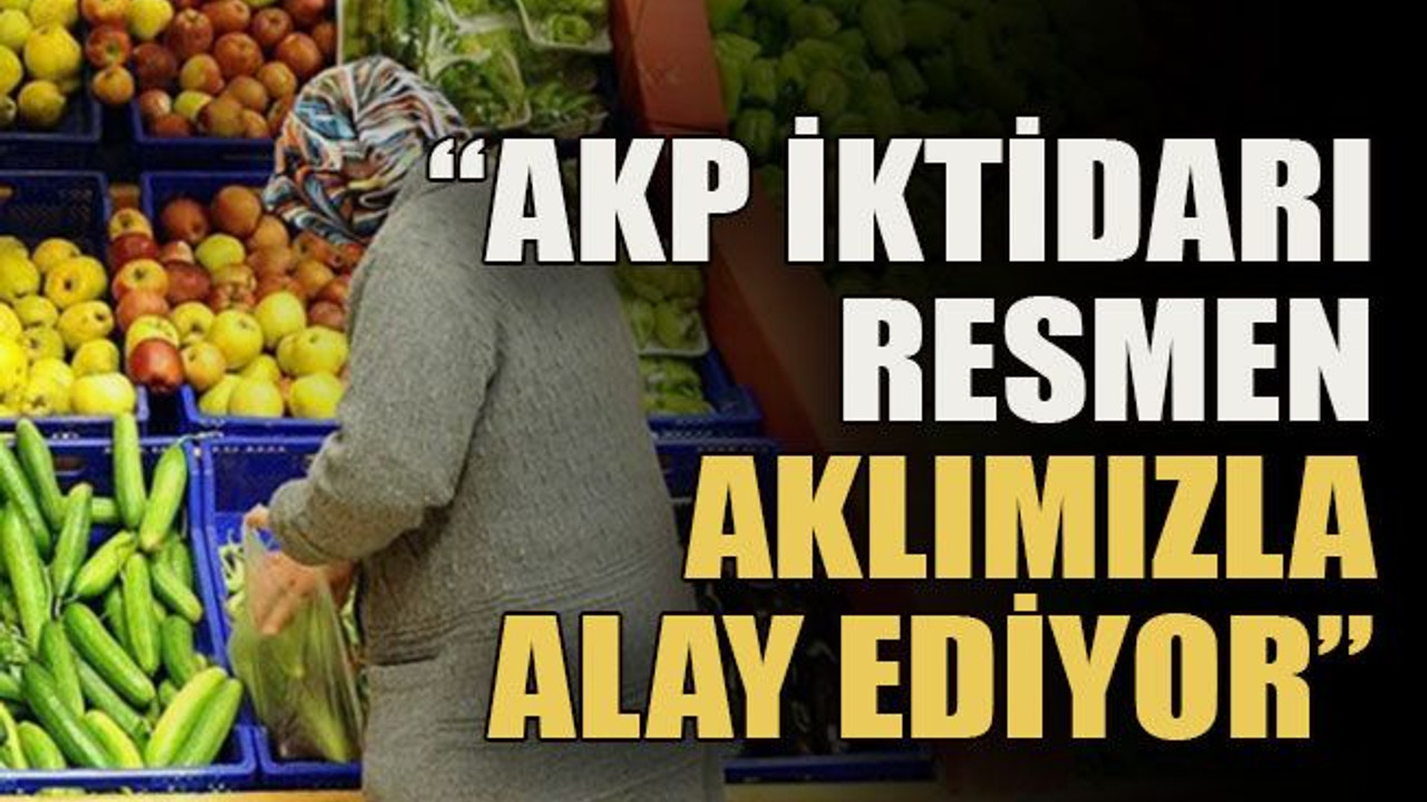 “AKP İktidarı resmen aklımızla alay ediyor”