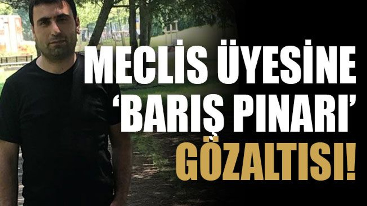 Meclis üyesine ‘Barış Pınarı’ gözaltısı!