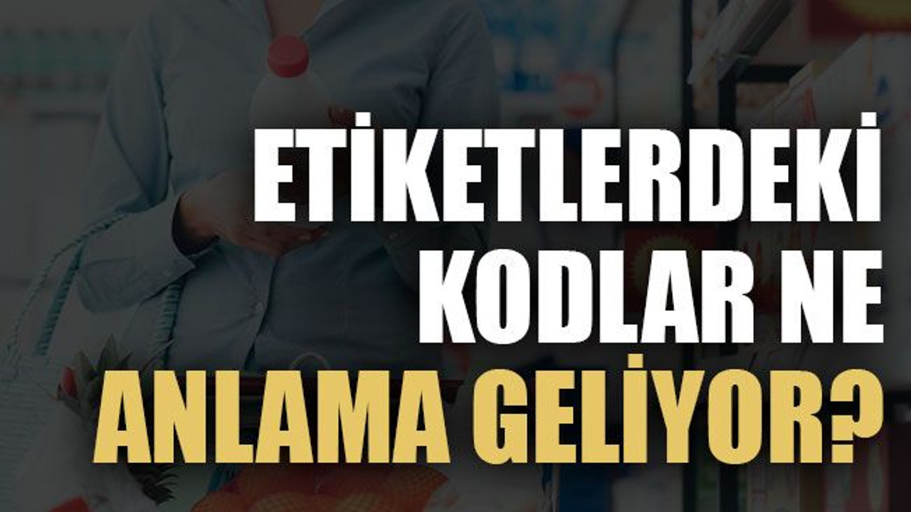 Etiketlerdeki kodlar ne anlama geliyor?
