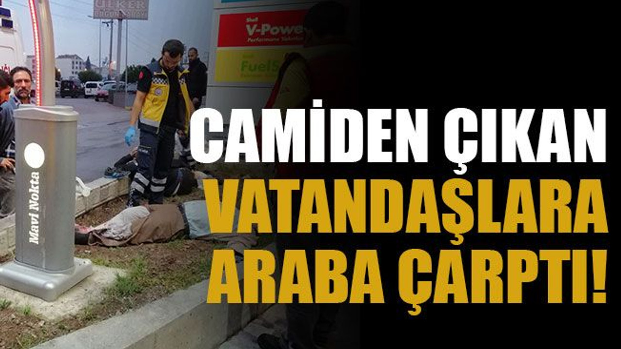Camiden çıkan vatandaşlara araba çarptı!