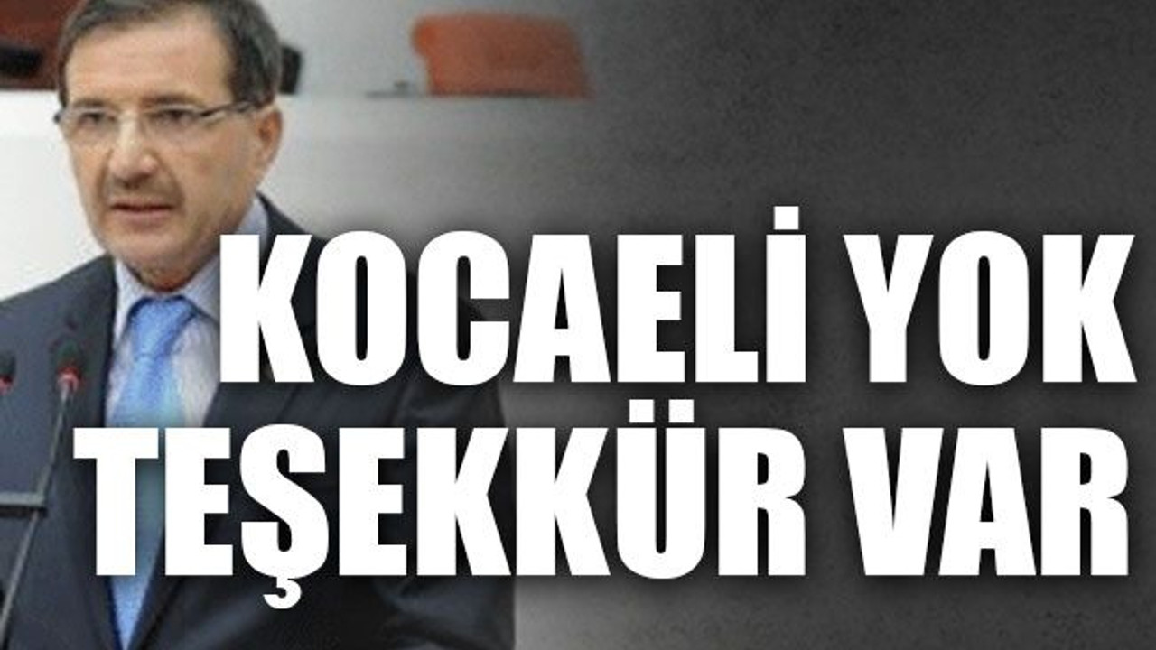 Kocaeli yok teşekkür var