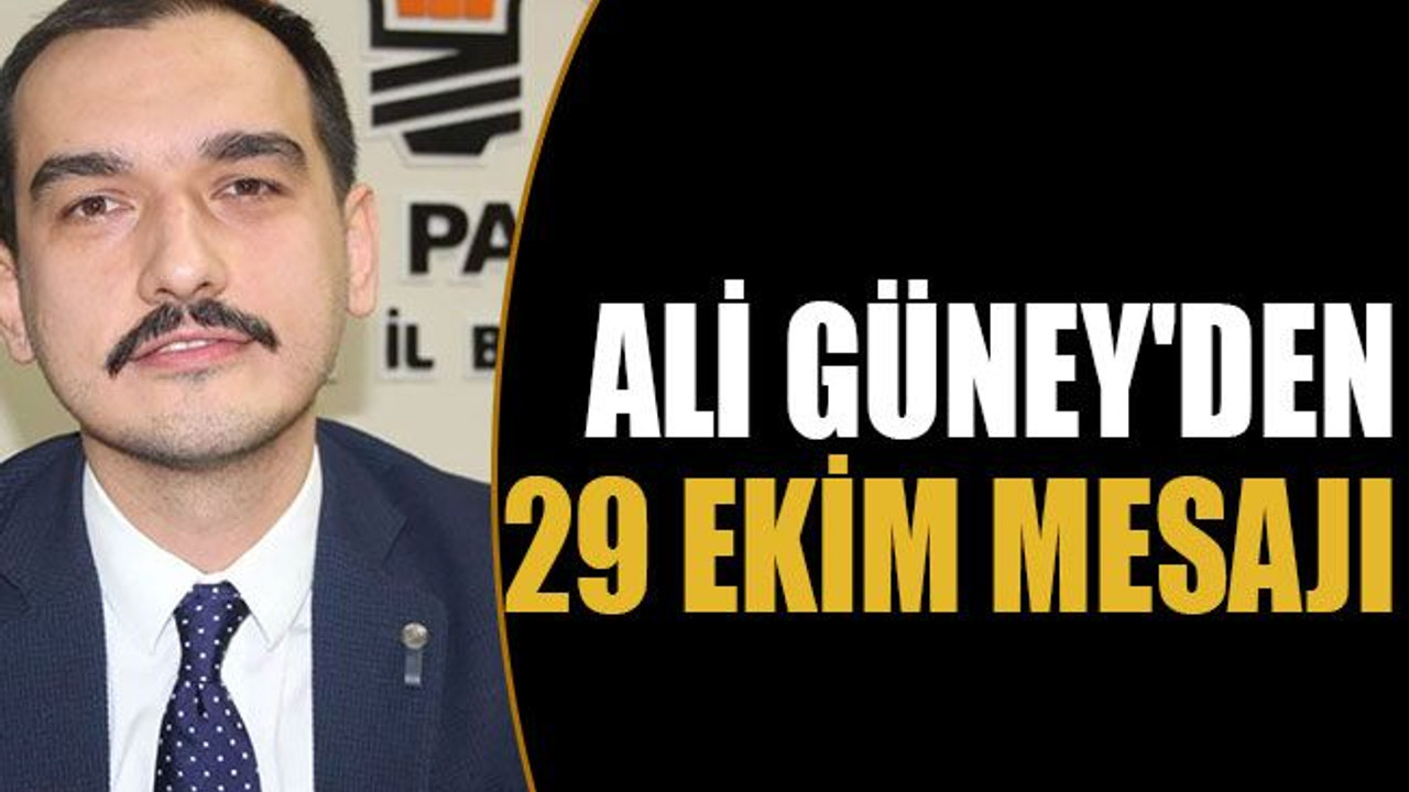 Ali Güney'den 29 Ekim mesajı