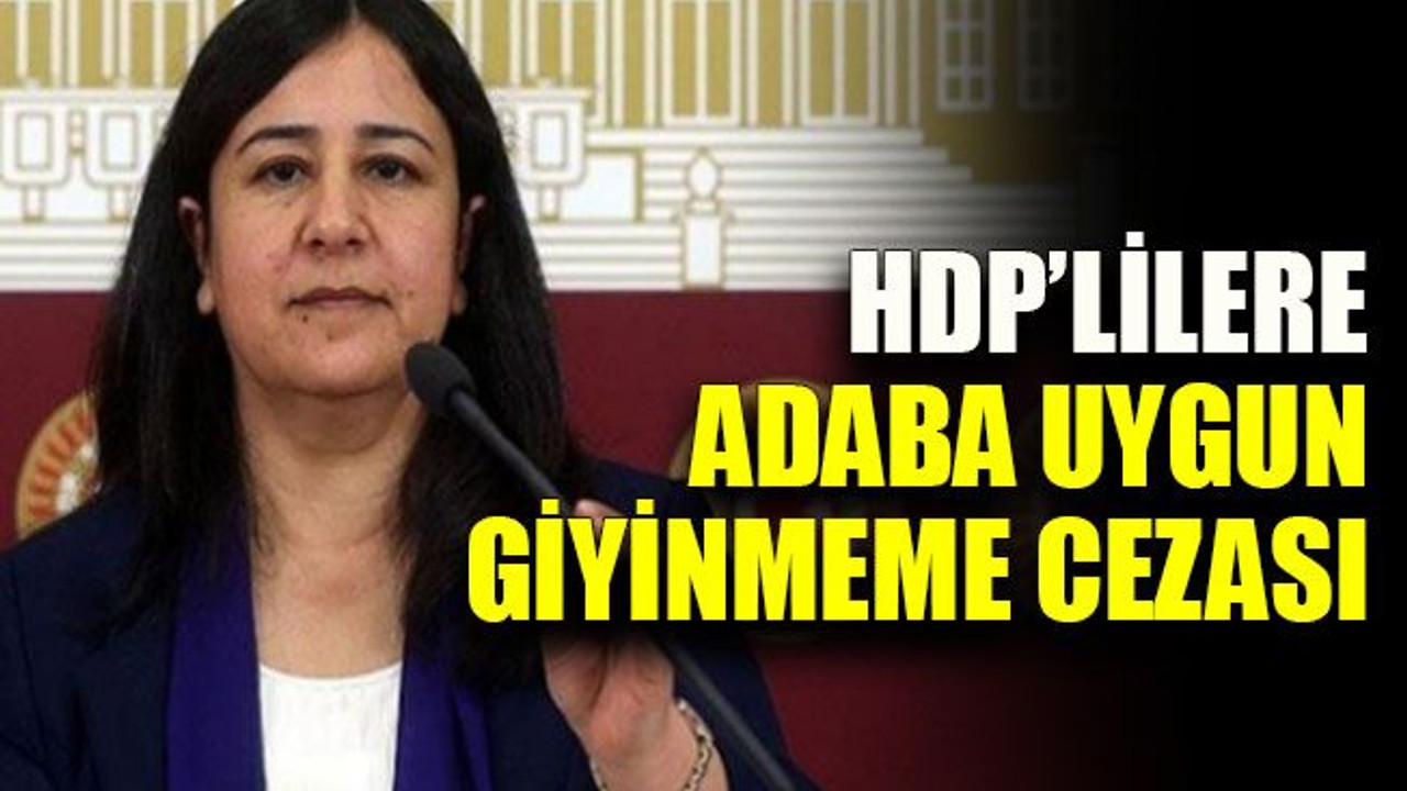 HDP’lilere adaba uygun giyinmeme cezası