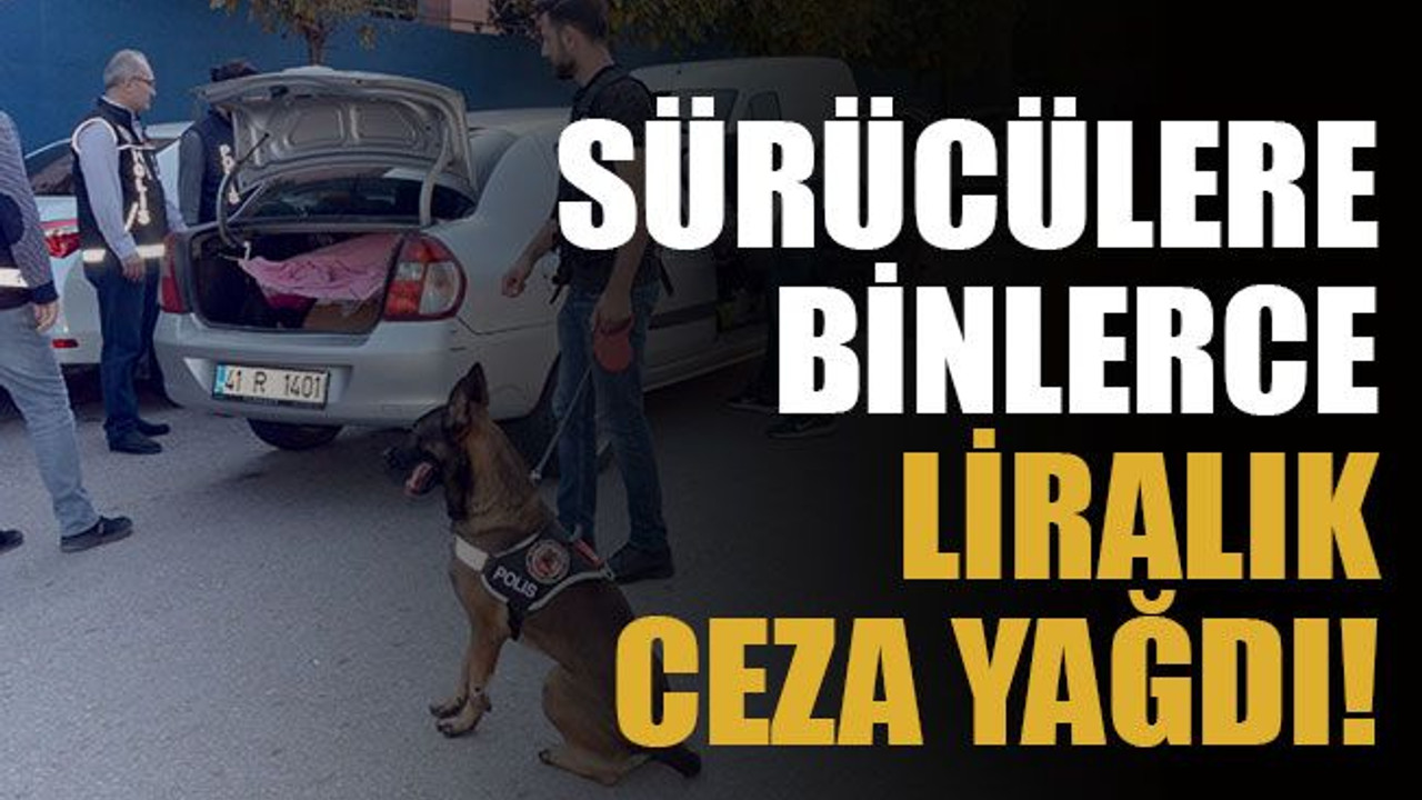 Sürücülere binlerce liralık ceza yağdı!