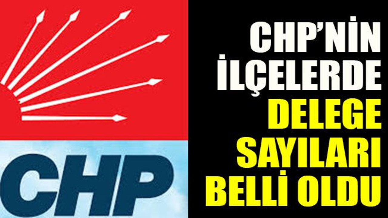 CHP’nin ilçelerde delege sayıları belli oldu