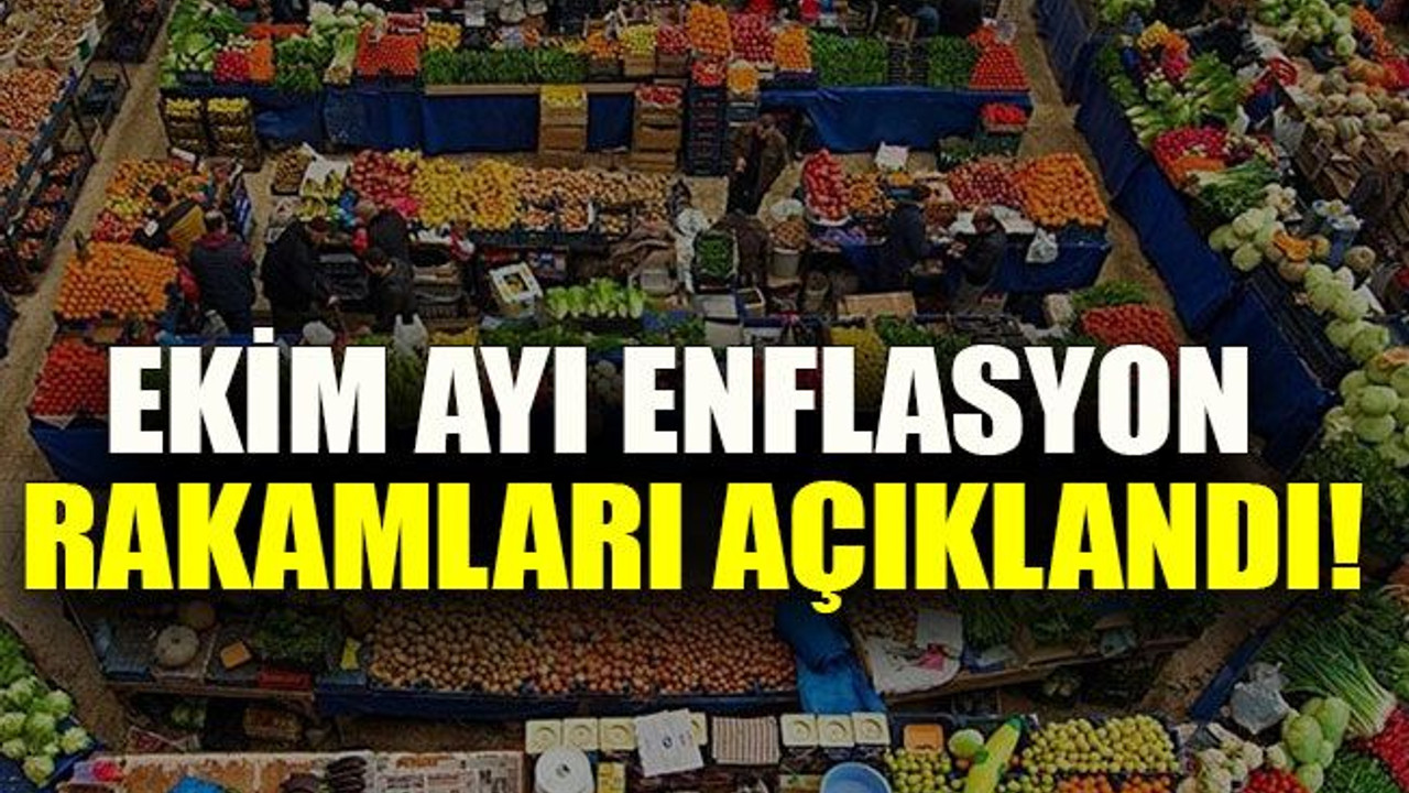 Ekim ayı enflasyon rakamları açıklandı!