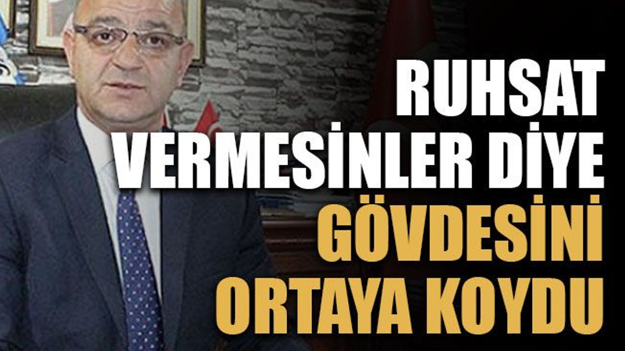 Ruhsat vermesinler diye gövdesini ortaya koydu