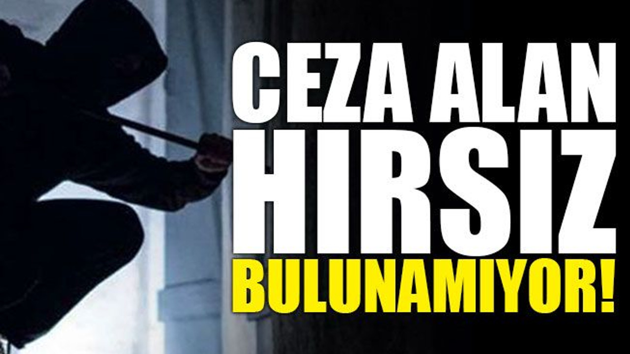 Ceza alan hırsız bulunamıyor!