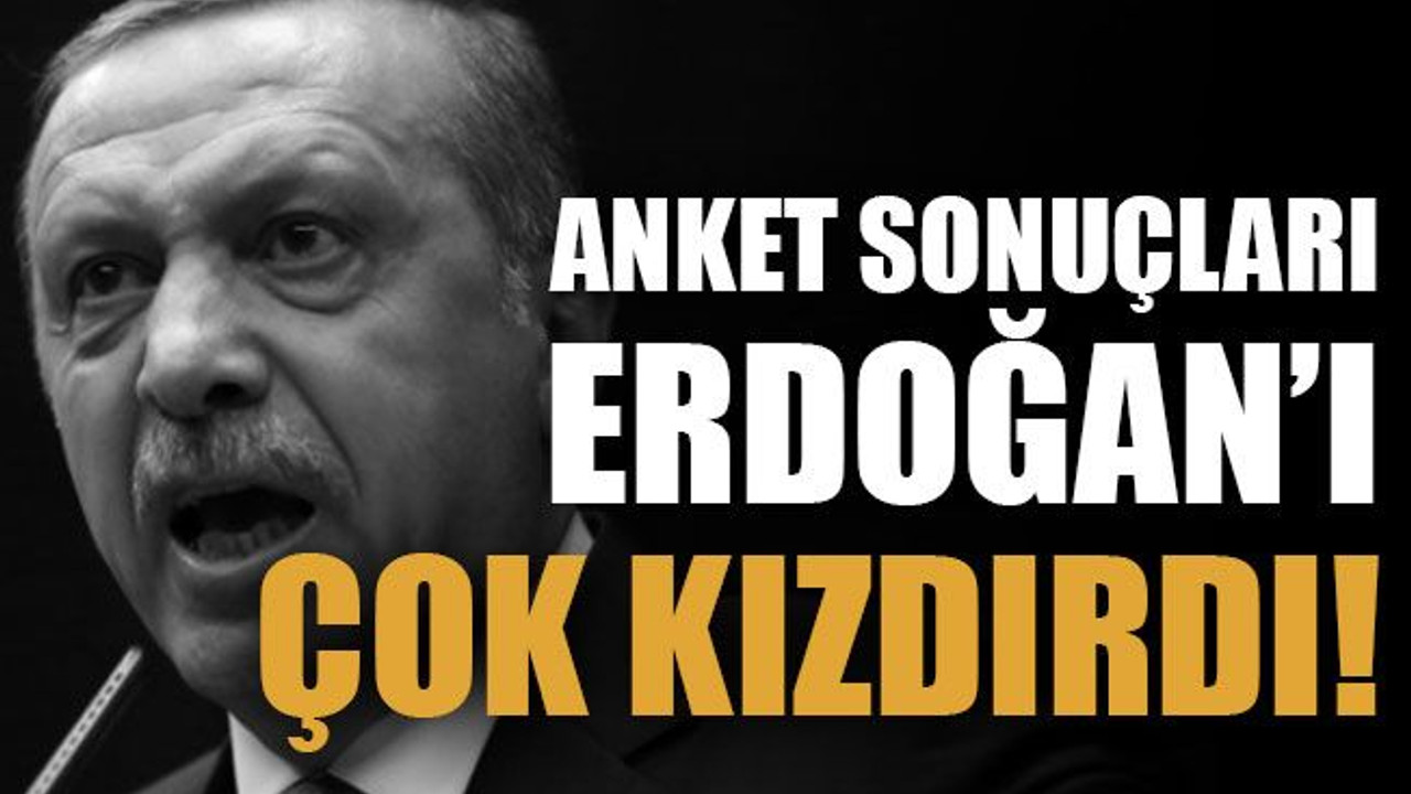 Anket sonuçları Erdoğan’ı çok kızdırdı!