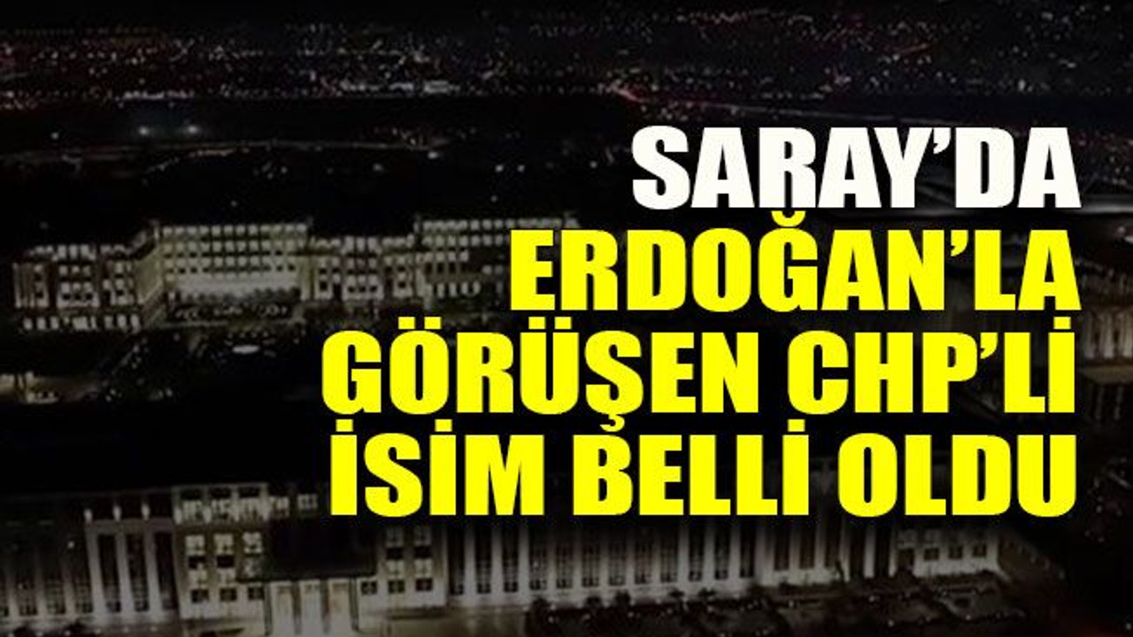 Saray’da Erdoğan’la görüşen CHP’li isim belli oldu
