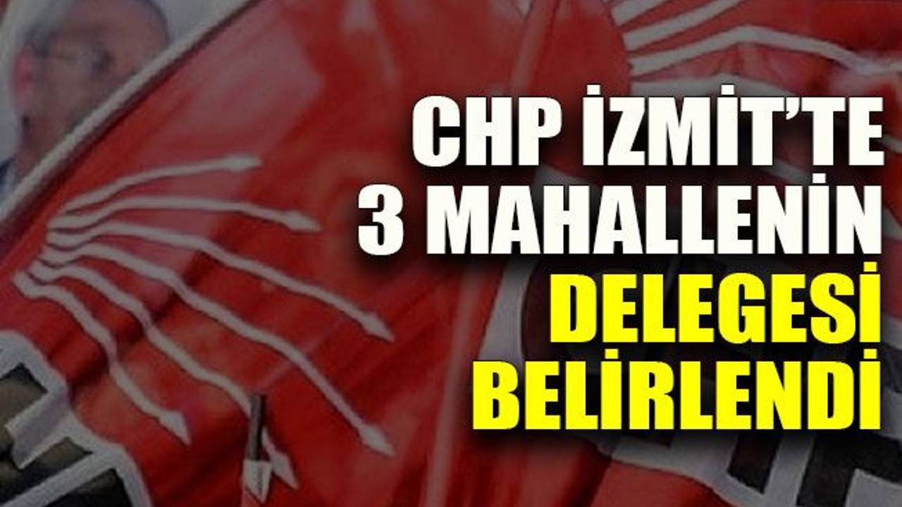 CHP İzmit’te 3 mahallenin delegesi belirlendi