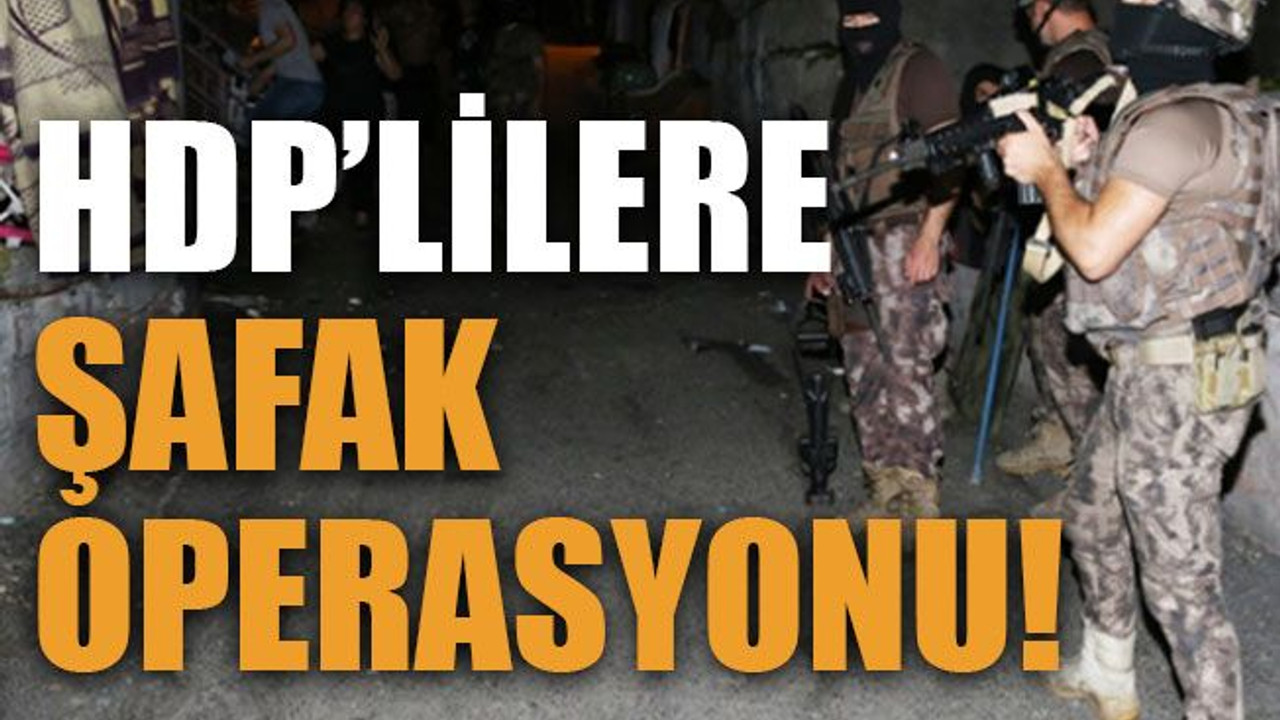 HDP’lilere şafak operasyonu