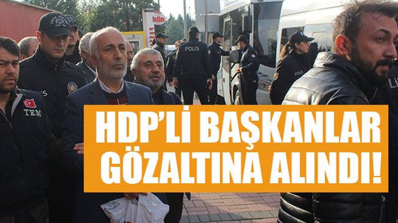 HDP'li başkanlar gözaltına alındı!