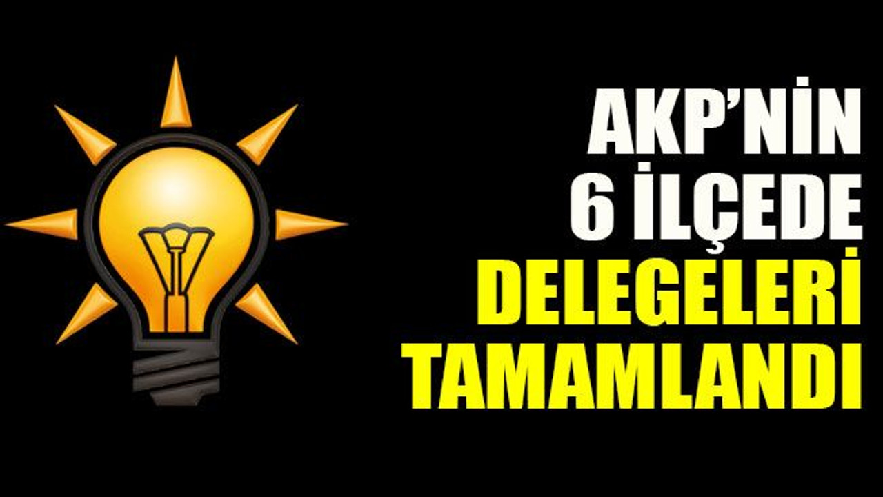 AKP’nin 6 ilçede delegeleri tamamlandı