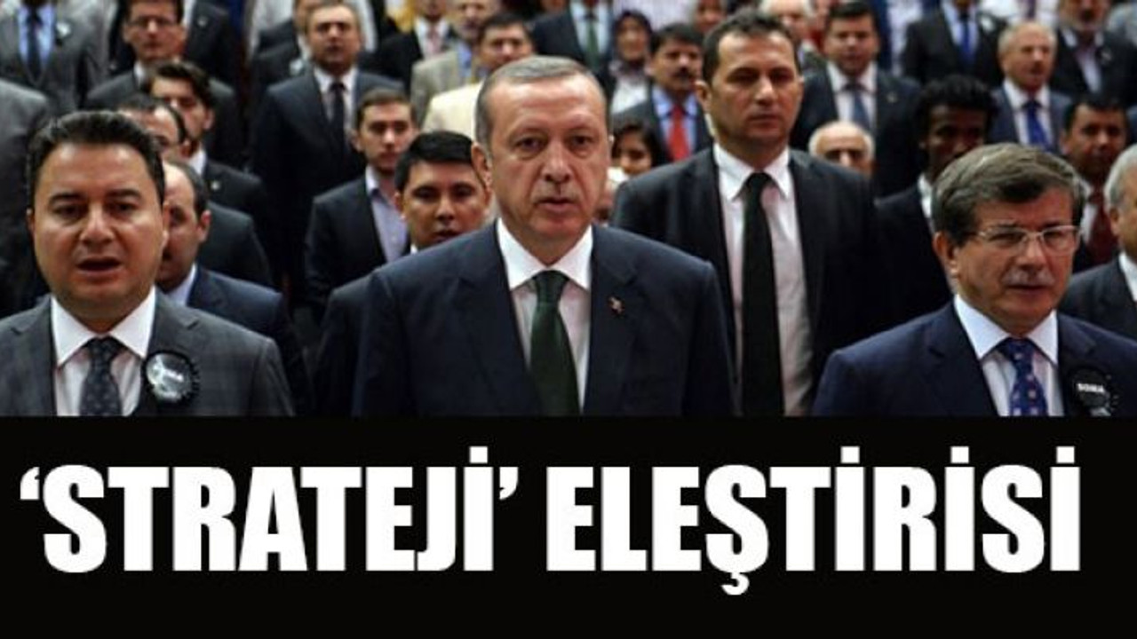 ‘Strateji’ eleştirisi