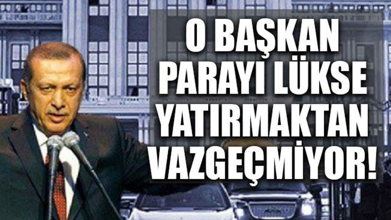 O başkan parayı lükse yatırmaktan vazgeçmiyor!