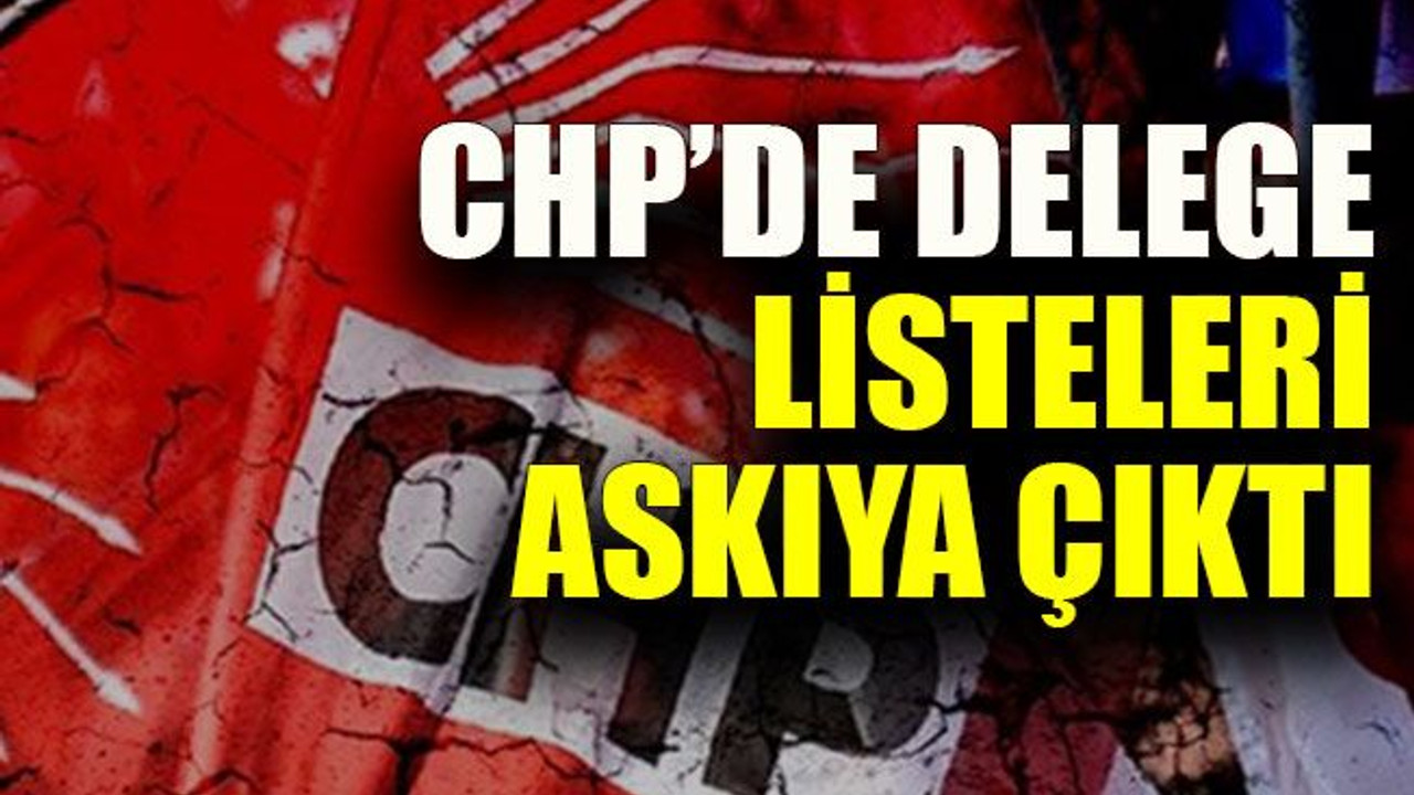 CHP’de delege listeleri askıya çıktı