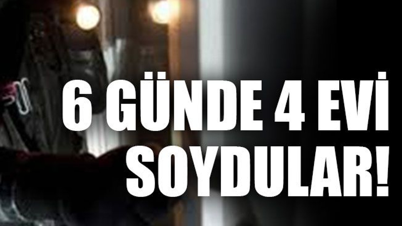 6 günde 4 evi soydular!